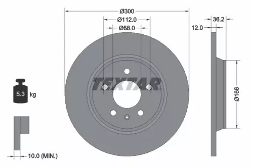 Brake Disc TEXTAR 92160103)
