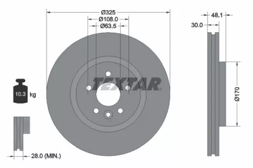 Remschijf TEXTAR 92300505)