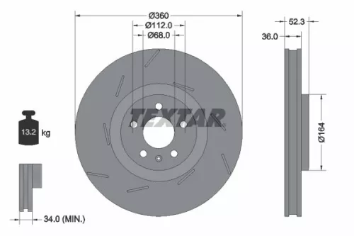 Remschijf TEXTAR 92334205)