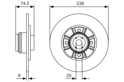 Brake Disc BOSCH 0 986 479 A48)