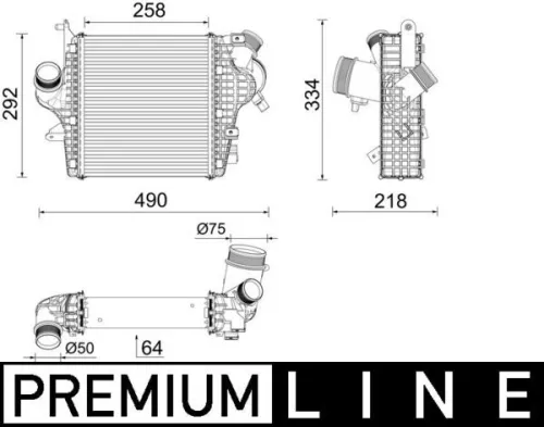 Laadluchtkoeler MAHLE CI 637 000P)
