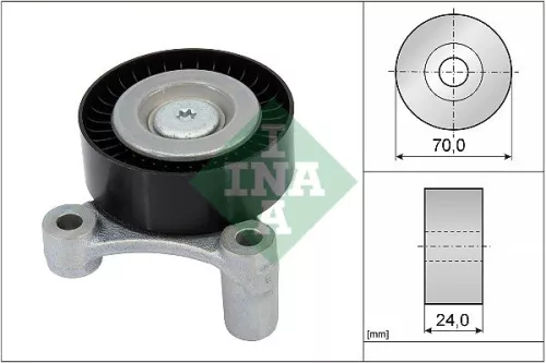 Ombuigings-/geleidingspoelie, V-geribbelde riem Schaeffler INA 532 1002 10)