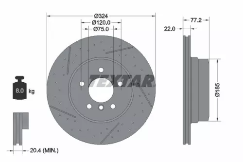 Remschijf TEXTAR 92295505)
