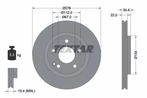 Remschijf TEXTAR 92099603)
