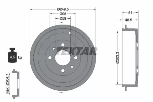 Remtrommel TEXTAR 94019900)