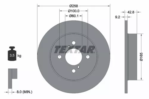 Remschijf TEXTAR 92227903)
