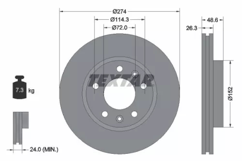Remschijf TEXTAR 92146900)