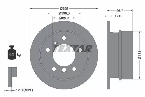 Brake Disc TEXTAR 92137503)