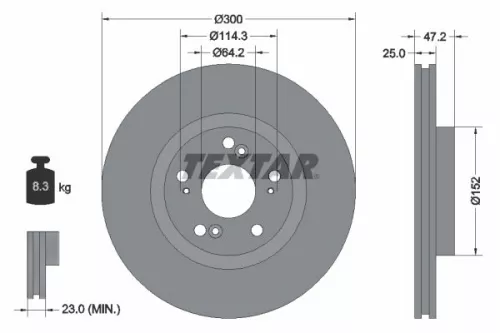 Remschijf TEXTAR 92140903)