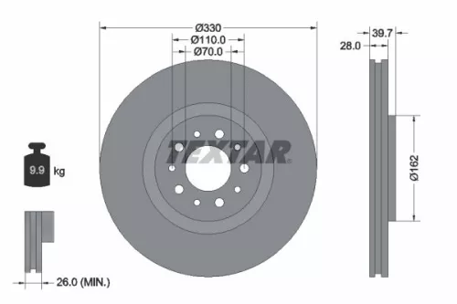 Remschijf TEXTAR 92145103)