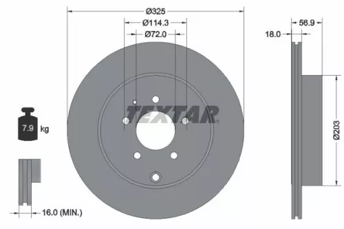 Remschijf TEXTAR 92223603)