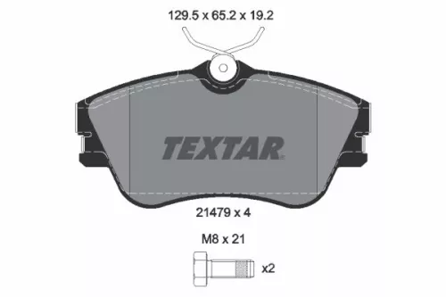 Remblokkenset, schijfrem TEXTAR 2147902)