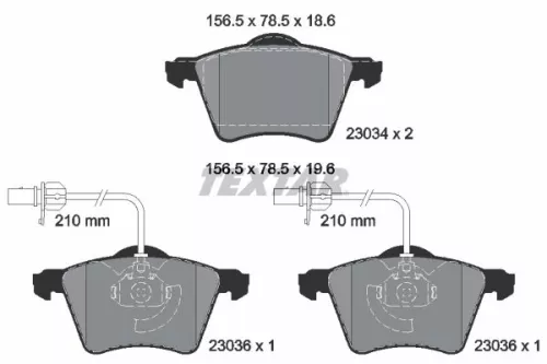 Remblokkenset, schijfrem TEXTAR 2303401)