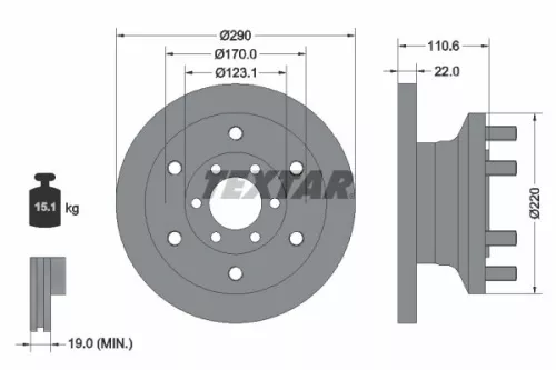 Brake Disc TEXTAR 93175400)