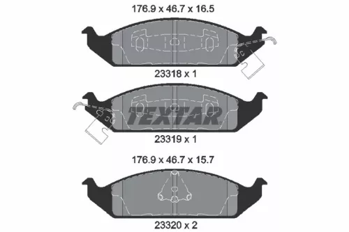 Remblokkenset, schijfrem TEXTAR 2331801)
