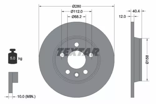 Brake Disc TEXTAR 92083903)