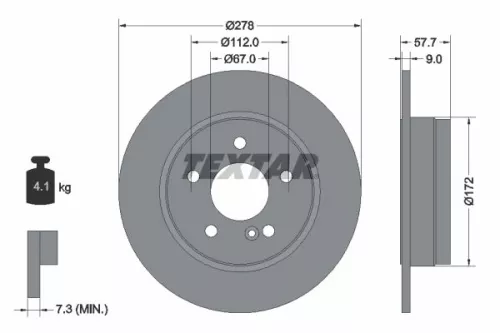 Remschijf TEXTAR 92163103)