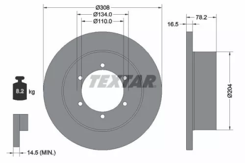 Remschijf TEXTAR 92351503)