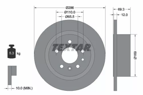 Remschijf TEXTAR 92067003)