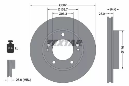 Remschijf TEXTAR 92147303)