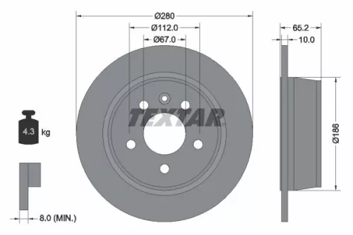 Remschijf TEXTAR 92074503)