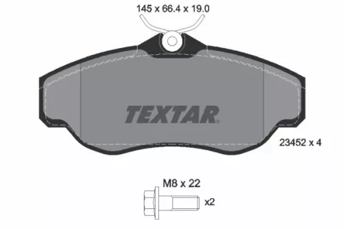 Remblokkenset, schijfrem TEXTAR 2345201)