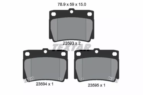 Remblokkenset, schijfrem TEXTAR 2359301)