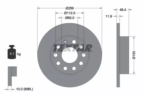 Brake Disc TEXTAR 92121103)