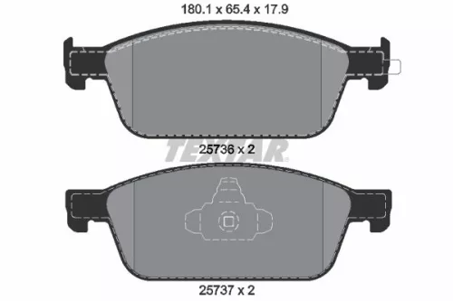 Brake Pad Set, disc brake TEXTAR 2573601)