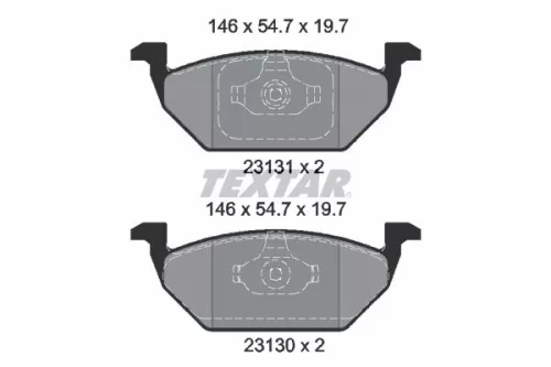 Brake Pad Set, disc brake TEXTAR 2313001)