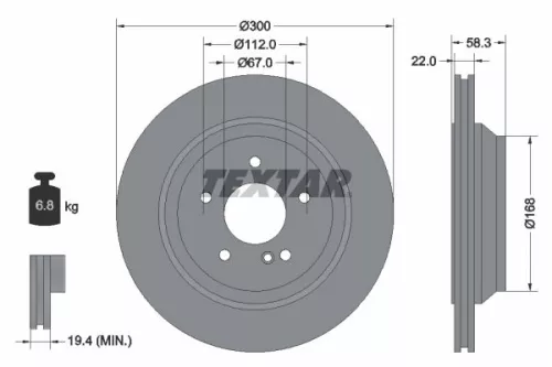 Remschijf TEXTAR 92176303)