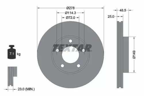 Brake Disc TEXTAR 92130303)