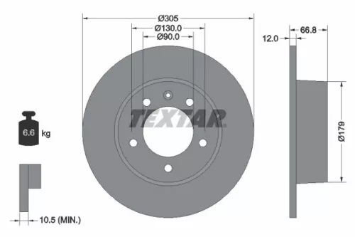 Brake Disc TEXTAR 92111203)