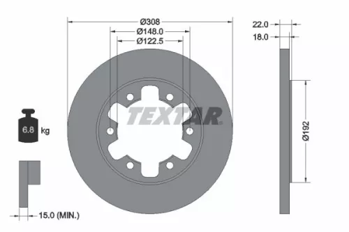 Remschijf TEXTAR 92275803)