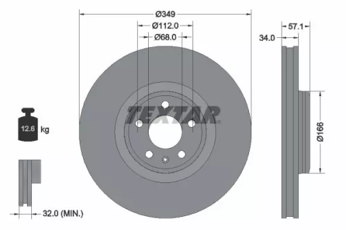 Remschijf TEXTAR 92289305)