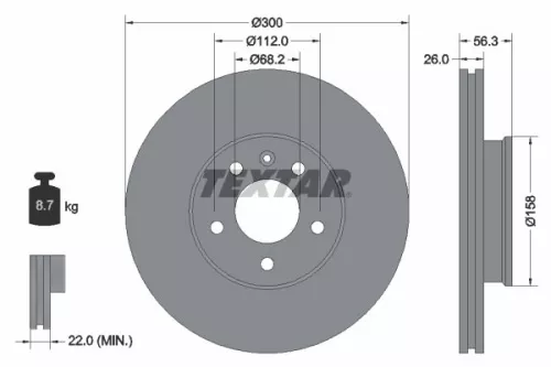 Remschijf TEXTAR 92109803)