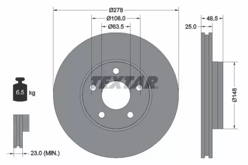 Brake Disc TEXTAR 92237703)