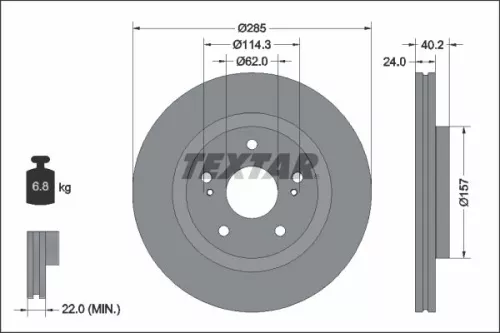 Remschijf TEXTAR 92337303)
