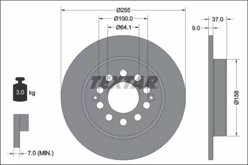 Remschijf TEXTAR 92342703)