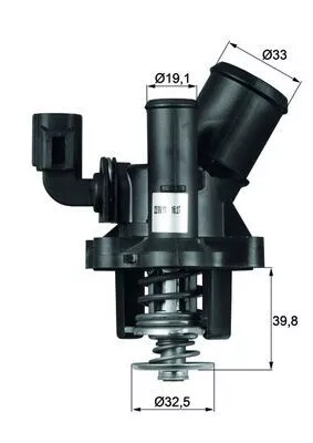 Thermostaat, koelvloeistof MAHLE TM 17 98 S)