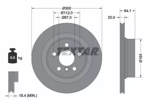 Remschijf TEXTAR 92326905)