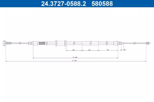 Kabeltrek, parkeerrem ATE 24.3727-0588.2)