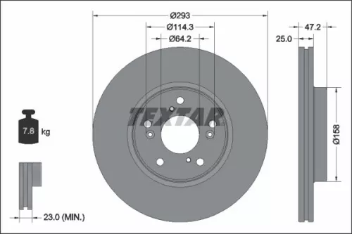 Remschijf TEXTAR 92321303)