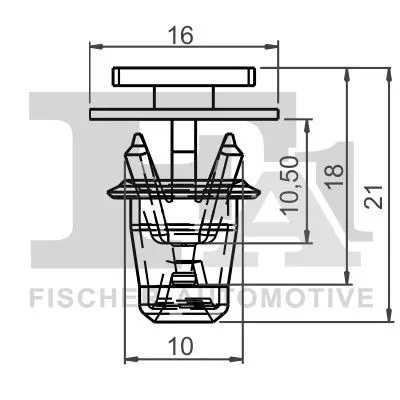 Clip, sierstrip/beschermstrip FA1 12-40030.5)