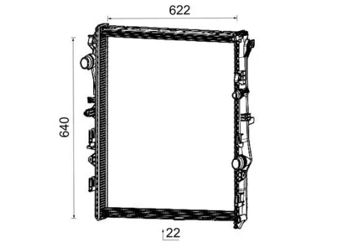 Radiator, motorkoeling MAHLE CR 2732 000P)