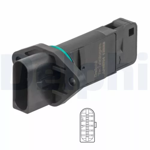 Mass Air Flow Sensor DELPHI AF10754-12B1)