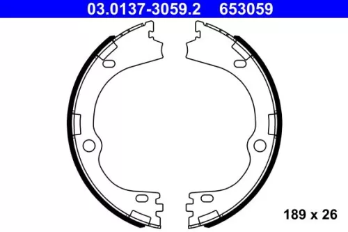 Remblokkenset, parkeerrem ATE 03.0137-3059.2)