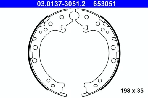 Remblokkenset, parkeerrem ATE 03.0137-3051.2)