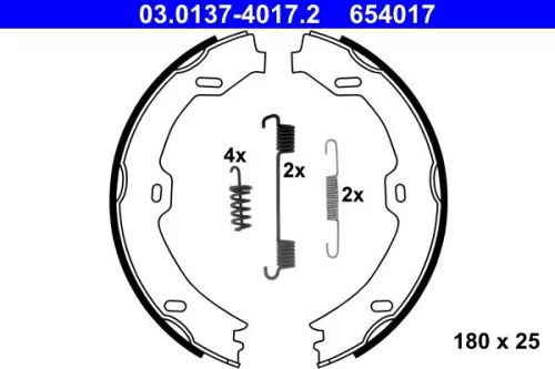 Remblokkenset, parkeerrem ATE 03.0137-4017.2)