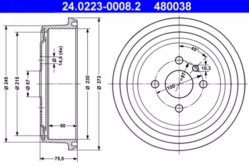 Remtrommel ATE 24.0223-0008.2)